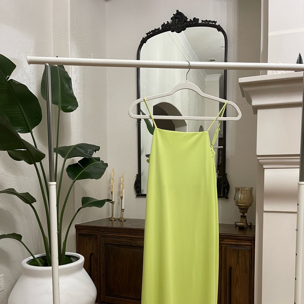 Asymmetrical dress slit sportmax Zara h&m